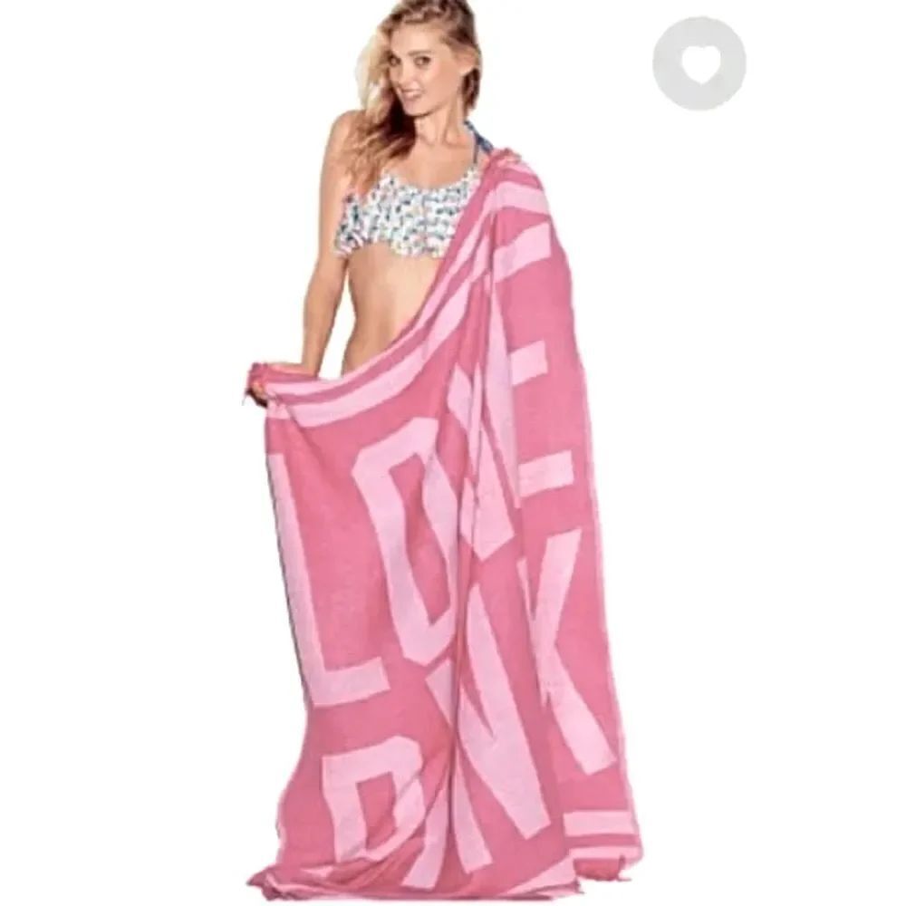 VS Blanket PINK Victoria’s Secret Towel Festival Love Pink 50 in. x 60 in.